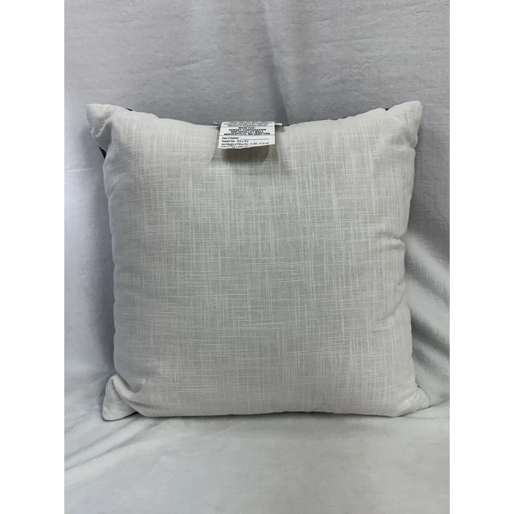 Blue/Gray Plaid Reversible Throw Pillow by Room Essentials 18x18 NEW!